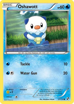 Oshawott (27) - 27/114 [Black and White] Reverse Holofoil