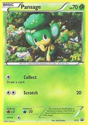 Pansage 2/12 - McDonalds Promos 2012 Holofoil