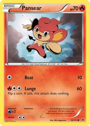 Pansear - 16/101 [Noble Victories] Reverse Holofoil