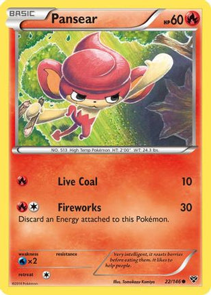 Pansear - 22/106 [XY Base Set] Reverse Holofoil