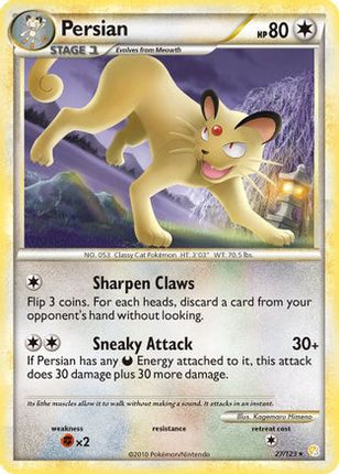Persian - 27/106 [HeartGold SoulSilver]