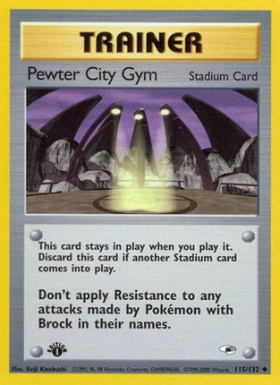 Pewter City Gym - 115/132 [Gym Heroes] 1st Edition