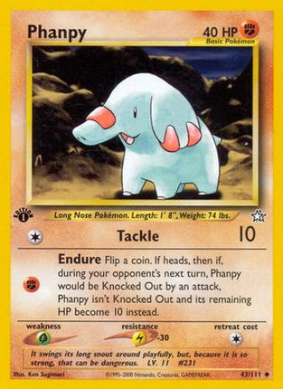 Phanpy - 43/111 [Neo Genesis] 1st Edition