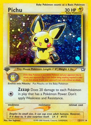 Pichu - 12/111 [Neo Genesis] 1st Edition Holofoil