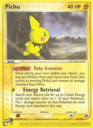 Pichu - 20/109 [Sandstorm] Reverse Holofoil