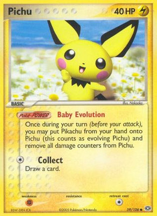 Pichu - 59/107 [Emerald] Reverse Holofoil