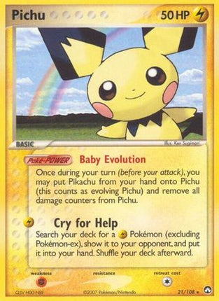 Pichu - 21/108 [Power Keepers] Reverse Holofoil