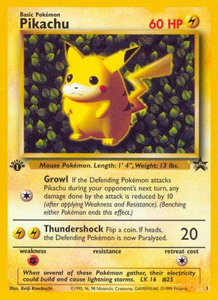 Pikachu (1) (Misprint) - 1/null [WoTC Promo] 1st Edition