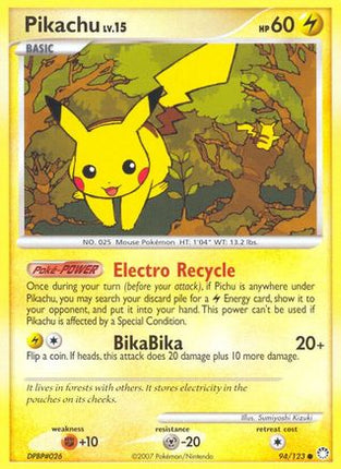 Pikachu - 94/123 [Mysterious Treasures] Reverse Holofoil