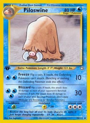 Piloswine - 44/111 [Neo Genesis] 1st Edition