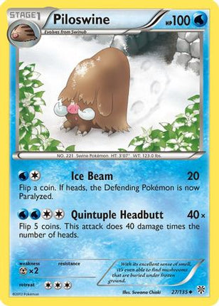 Piloswine - 27/108 [Plasma Storm] Reverse Holofoil
