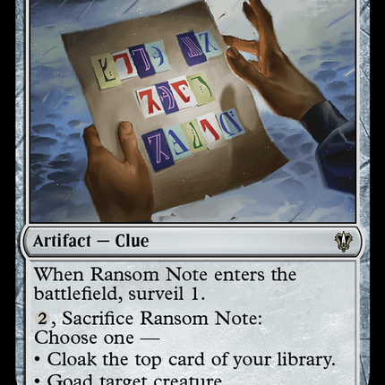 Ransom Note [Murders at Karlov Manor Commander]