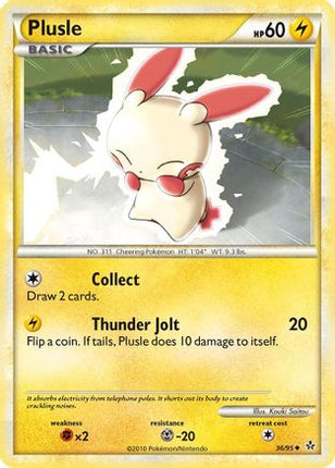 Plusle - 36/106 [Unleashed] Reverse Holofoil