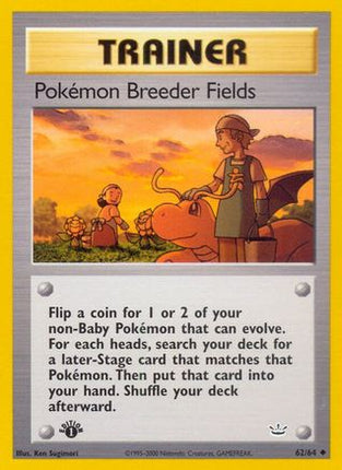 Pokemon Breeder Fields - 62/64 [Neo Revelation] 1st Edition