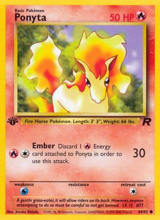 Ponyta - 64/82 [Team Rocket] 1st Edition