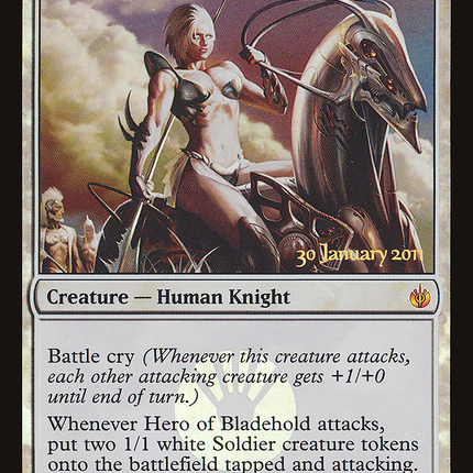 Hero of Bladehold [Mirrodin Besieged Promos] Prerelease Foil