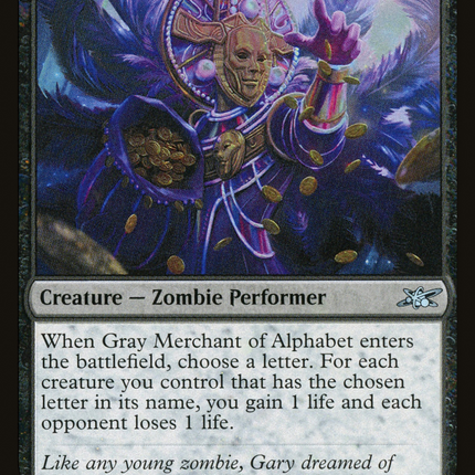 Gray Merchant of Alphabet [Unfinity] Galaxy Foil