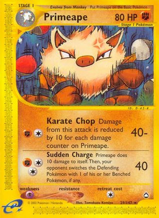 Primeape - 29/147 [Aquapolis] Reverse Holofoil