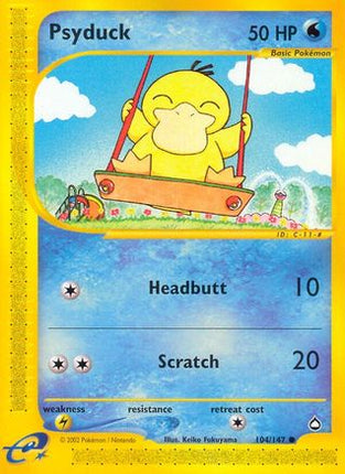 Psyduck - 104/147 [Aquapolis] Reverse Holofoil