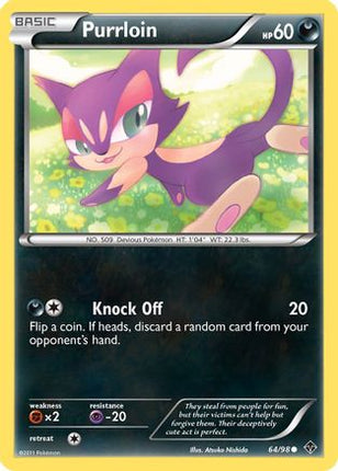 Purrloin - 64/98 [Emerging Powers] Reverse Holofoil