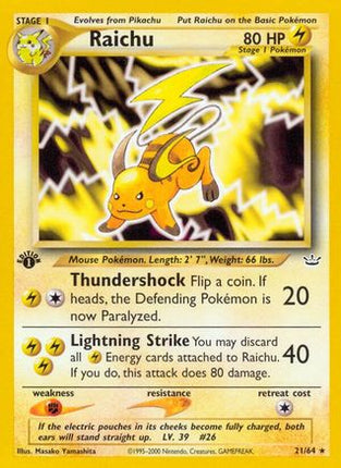 Raichu - 21/64 [Neo Revelation] 1st Edition