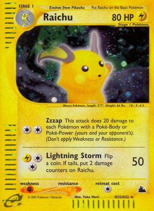 Raichu (H25) - H25/144 [Skyridge] Holofoil