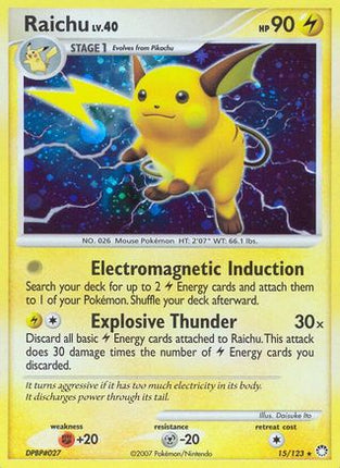 Raichu - 15/null [Mysterious Treasures] Reverse Holofoil