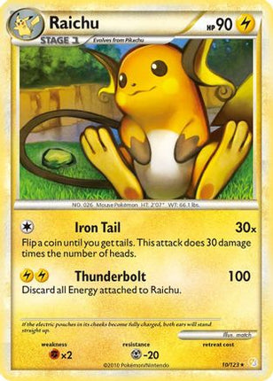 Raichu - 10/106 [HeartGold SoulSilver] Reverse Holofoil
