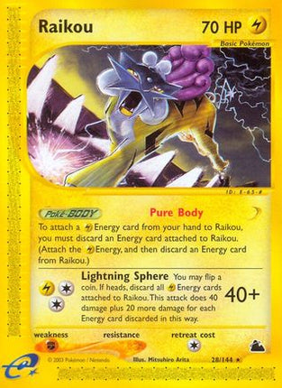 Raikou - 28/144 [Skyridge] Reverse Holofoil