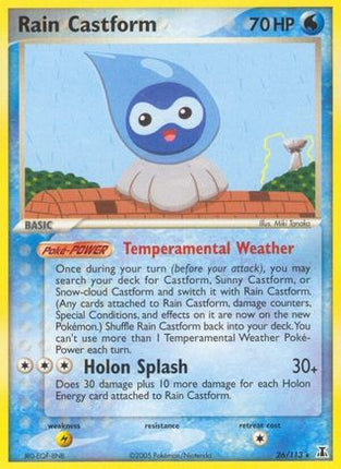 Rain Castform - 26/null [Delta Species] Reverse Holofoil