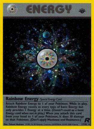 Rainbow Energy (17) - 17/82 [Team Rocket] 1st Edition Holofoil