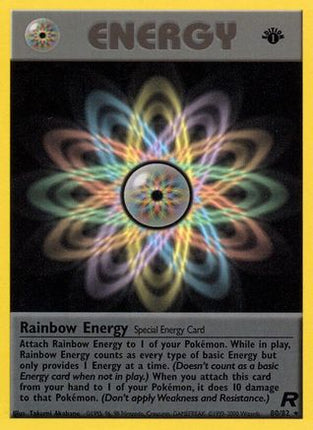 Rainbow Energy (80) - 80/82 [Team Rocket] 1st Edition