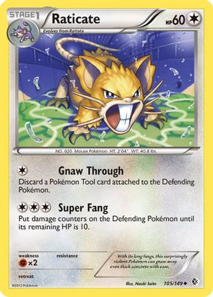 Raticate - 105/149 [Boundaries Crossed] Reverse Holofoil