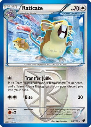 Raticate (Team Plasma) - 88/106 [Plasma Freeze] Reverse Holofoil