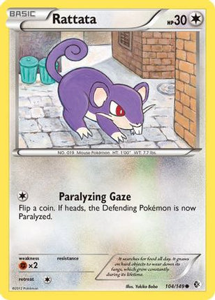 Rattata - 104/149 [Boundaries Crossed] Reverse Holofoil