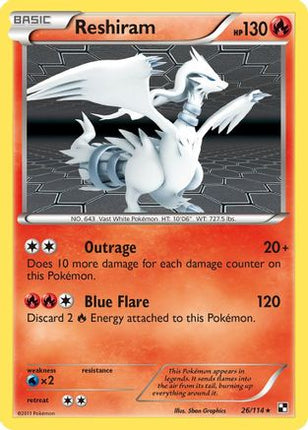 Reshiram - 26/114 [Black and White] Reverse Holofoil