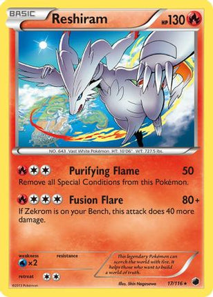 Reshiram - 17/106 [Plasma Freeze] Reverse Holofoil