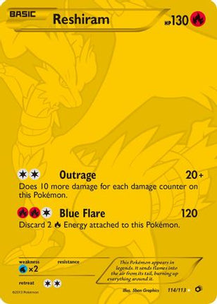 Reshiram (114 Full Art Secret Rare) - 114/106 [Legendary Treasures] Holofoil