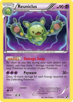 Reuniclus - 57/114 [Black and White] Holofoil