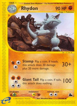 Rhydon (29) - 29/144 [Skyridge] Reverse Holofoil