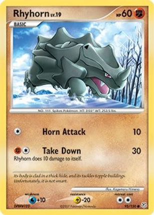 Rhyhorn - 95/130 [Diamond and Pearl] Reverse Holofoil