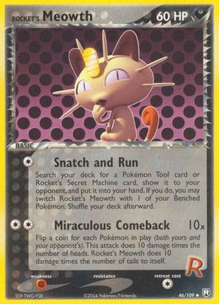 Rocket's Meowth - 46/109 [Team Rocket Returns] Reverse Holofoil
