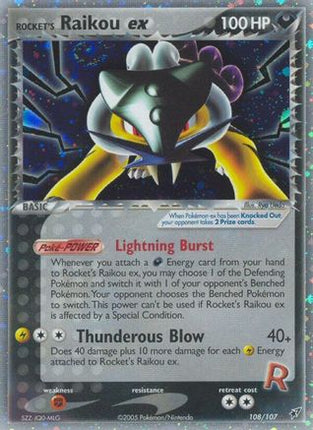 Rocket's Raikou ex - 108/107 [Deoxys] Holofoil