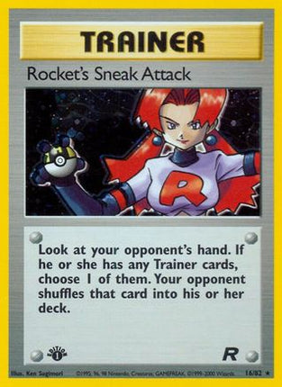 Rocket's Sneak Attack (16) - 16/82 [Team Rocket] 1st Edition Holofoil