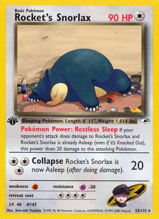 Rocket's Snorlax - 33/132 [Gym Heroes] Unlimited