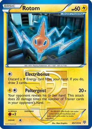Rotom (Team Plasma) - 49/108 [Plasma Storm] Reverse Holofoil
