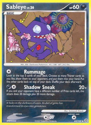 Sableye - 63/132 [Secret Wonders] Reverse Holofoil