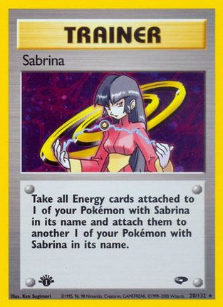 Sabrina (20) - 20/132 [Gym Challenge] 1st Edition Holofoil