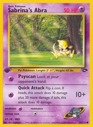 Sabrina's Abra (94) - 94/132 [Gym Challenge] Unlimited