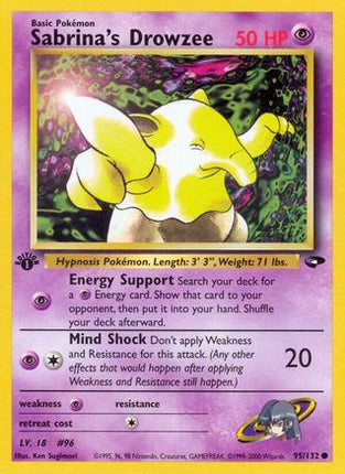 Sabrina's Drowzee - 95/132 [Gym Challenge] 1st Edition
